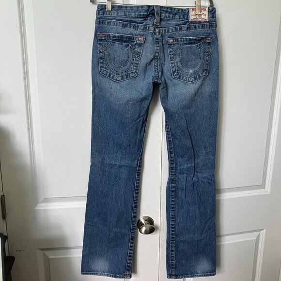 Y2K True Religion Jeans Womens 30 Straight Leg Distressed Johnny 2000s - Picture 7 of 7